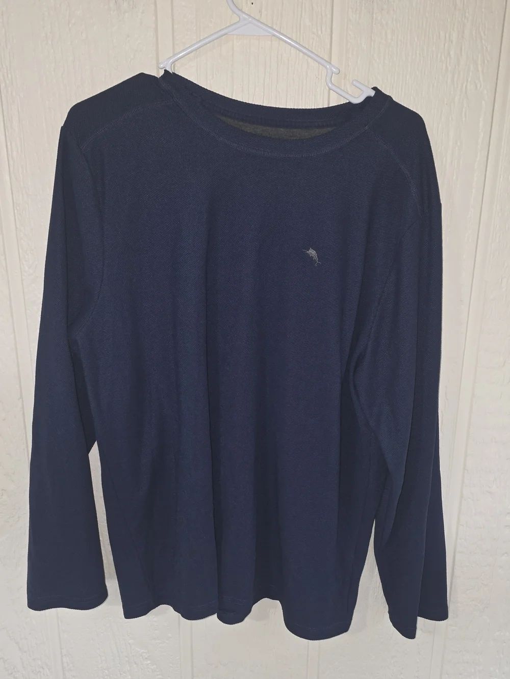Mens' Tommy Bahama Navy Long Sleeve Tee, Sizs XL